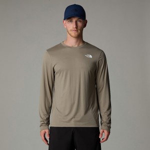 The North Face 247 Long-Sleeve T-shirt Herr Beige | NF0A47K3Q