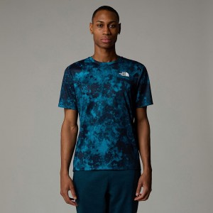 The North Face 247 Printed T-shirt Herr Marinblå | NF0A77G5T