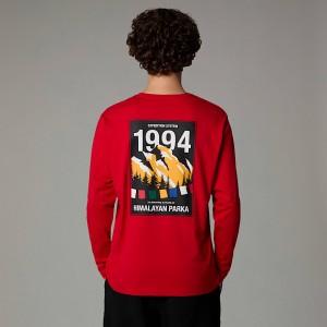 The North Face Anniversary Long-Sleeve T-shirt Herr Röda | NF0A82F1V