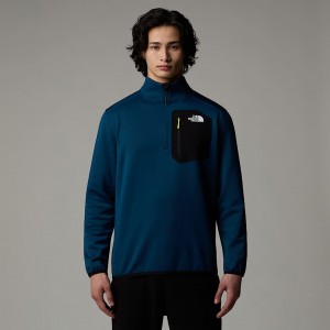 The North Face Crest 1/4 Zip Fleece Pullover Herr Marinblå | NF0A99N9H
