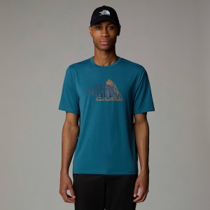 The North Face Foundation Mountain T-shirt Herr Blå | NF0A41K7T
