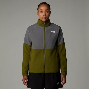 The North Face Glacier Heavyweight Full-Zip Fleecejackor Dam Olivgröna | NF0A63Y9D