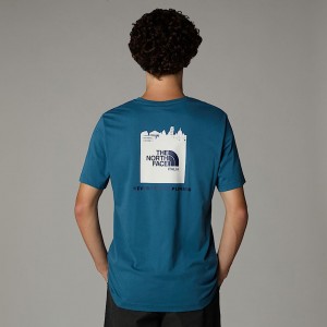 The North Face Italy Redbox T-shirt Herr Blå | NF0A42L3M