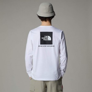 The North Face Redbox Long-Sleeve T-shirt Herr Vita | NF0A96R7N