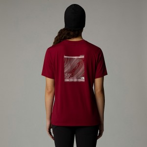 The North Face Topographic Foundation T-shirt Dam Röda | NF0A45K7M