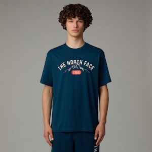 The North Face Varsity Graphic T-shirt Herr Marinblå | NF0A73K4O
