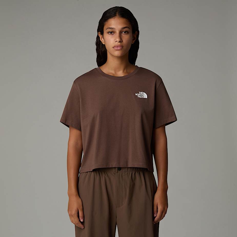 The North Face Cropped Simple Dome T-shirt Dam Bruna | NF0A68W6H