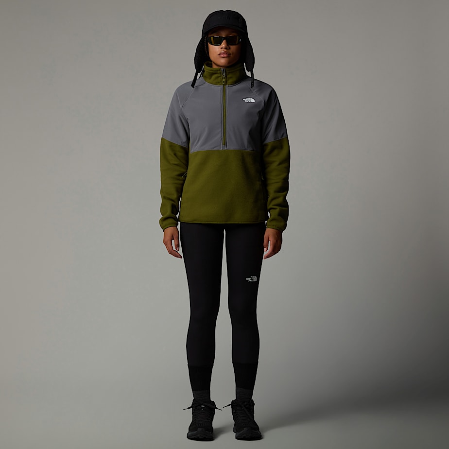 The North Face Glacier Heavyweight 1/2 Zip Fleece Pullover Dam Olivgröna | NF0A04K8R