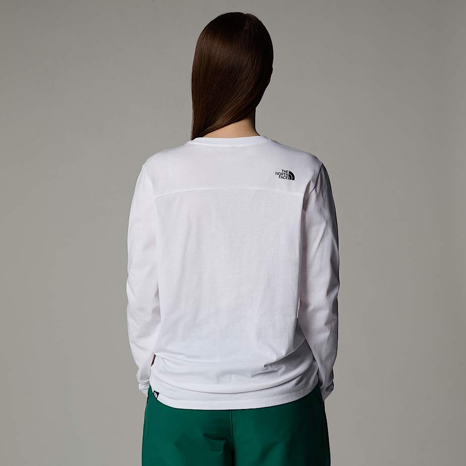 The North Face Long-Sleeve Simple Dome T-shirt Dam Vita | NF0A76X4A