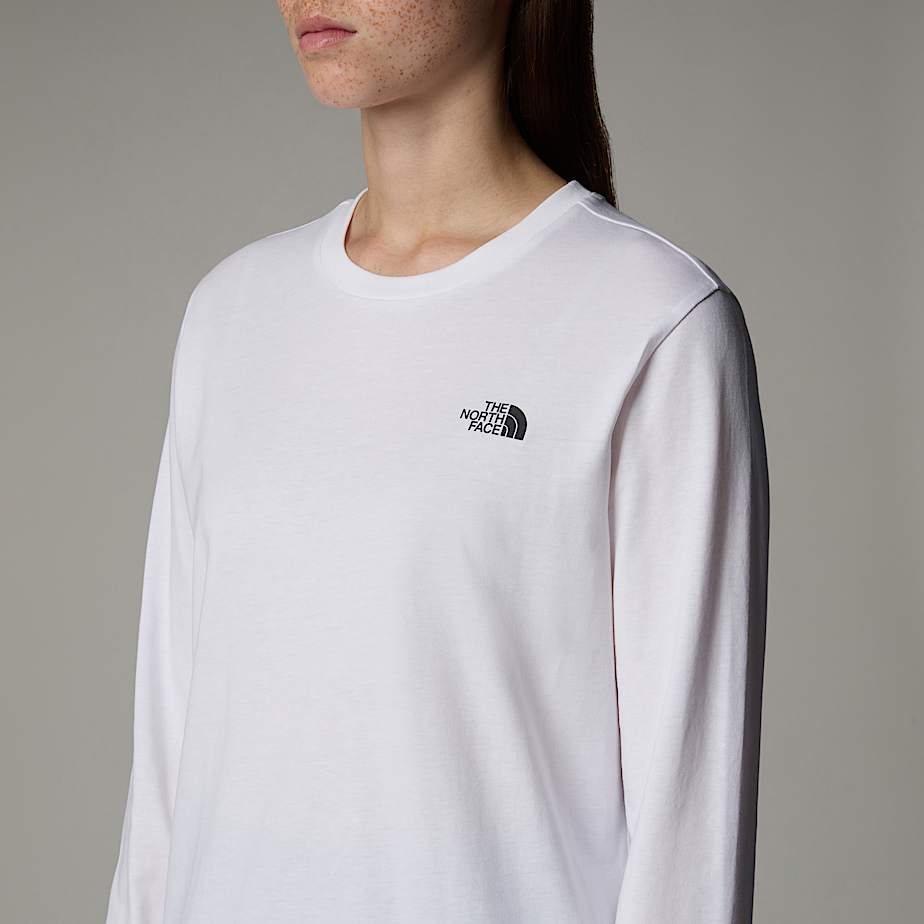 The North Face Long-Sleeve Simple Dome T-shirt Dam Vita | NF0A76X4A