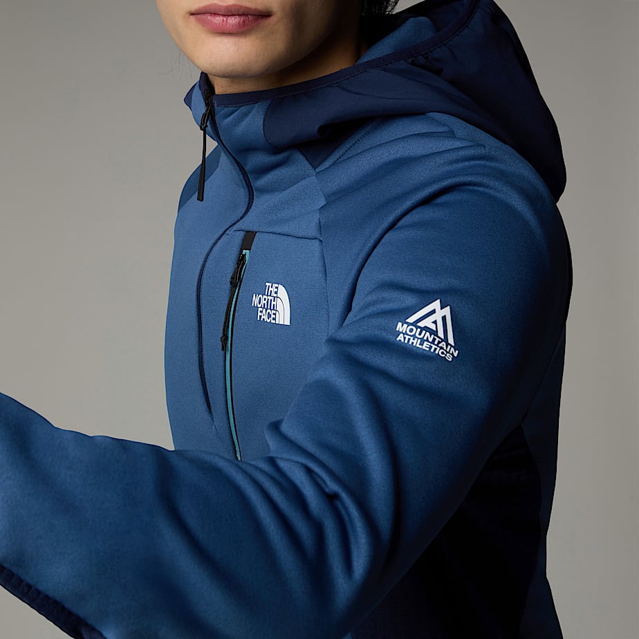 The North Face Mountain Athletics 1/4 Zip Hooded Fleece Pullover Herr Blå | NF0A33X0V