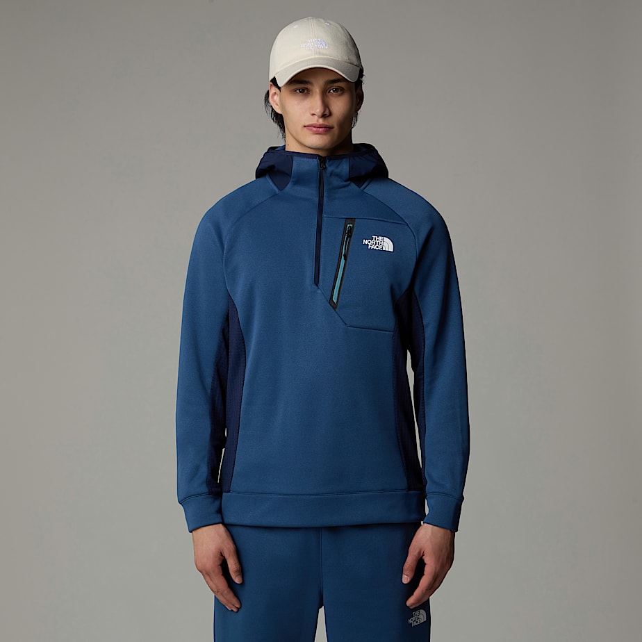 The North Face Mountain Athletics 1/4 Zip Hooded Fleece Pullover Herr Blå | NF0A33X0V