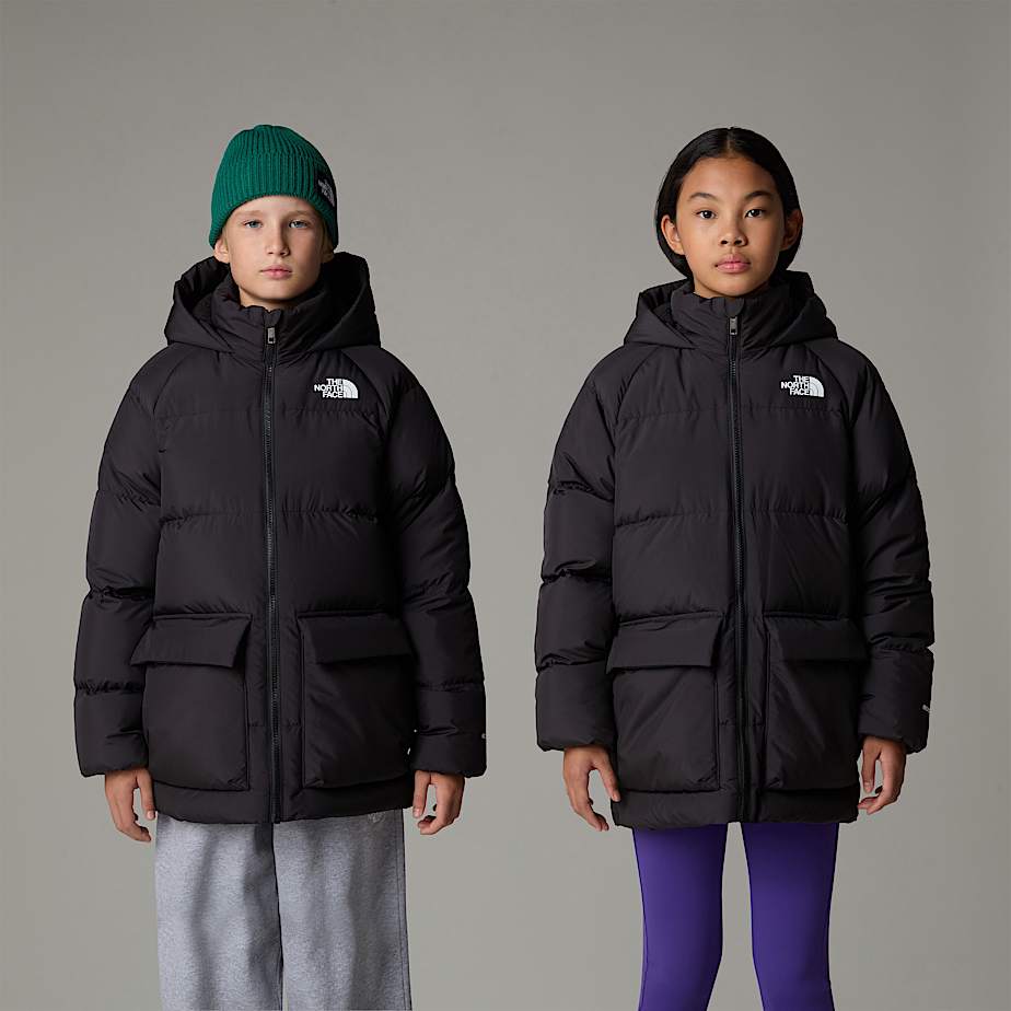 The North Face North Down Fleece-Lined Short Parka Barn Svarta | NF0A72O1J