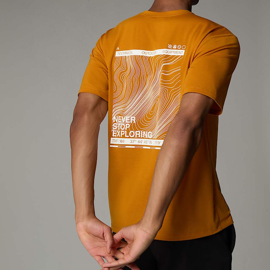 The North Face Topographic Foundation T-shirt Herr Orange | NF0A47L8U