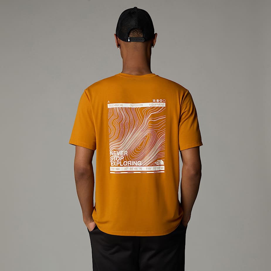 The North Face Topographic Foundation T-shirt Herr Orange | NF0A47L8U