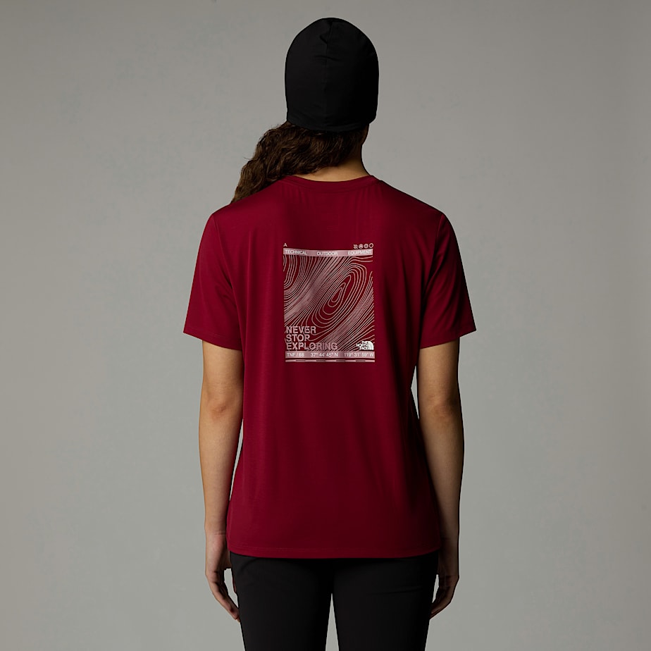 The North Face Topographic Foundation T-shirt Dam Röda | NF0A45K7M