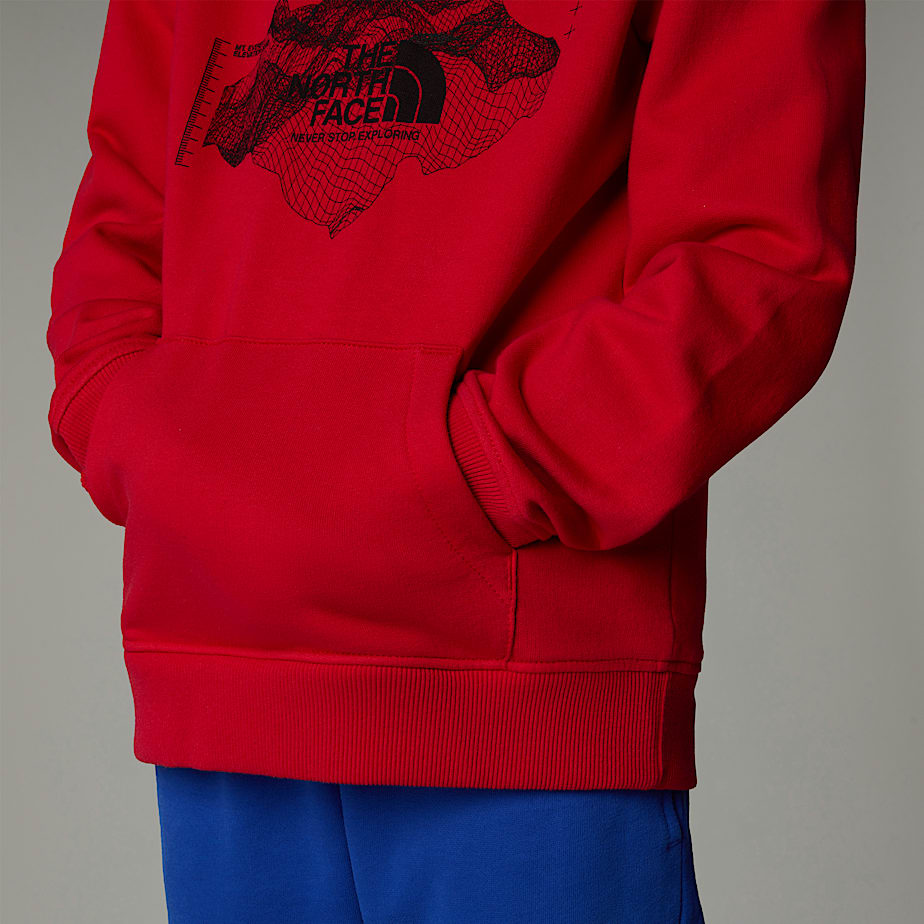 The North Face Topographic Hoodie Barn Röda | NF0A58I9F