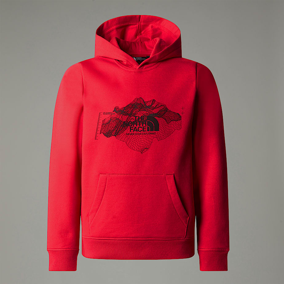The North Face Topographic Hoodie Barn Röda | NF0A58I9F